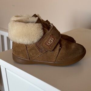 UGG Kids Tan Suede Boots with Cream Lining